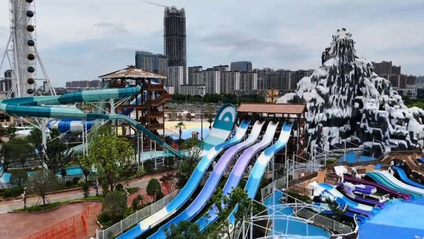 赣中首座综合性现代主题乐园！江西吉安欢乐世界水上游乐设备进入试滑验收阶段
